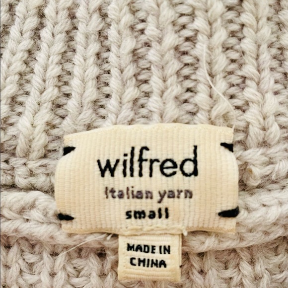 ARITZIA WILFRED ITALIAN WOOL SWEATER IN TAUPE Sz S - Picture 6 of 6